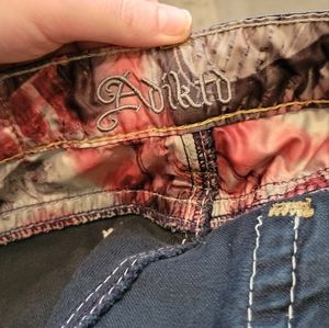 Adiktd Women's blue jeans with embroidery embellishments, size10/w 31